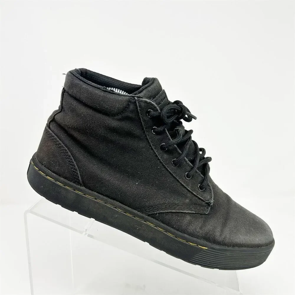 Dr. Martens Cairo Chukka Black Canvas Boots Men's Size 8 Casual Lace Up
